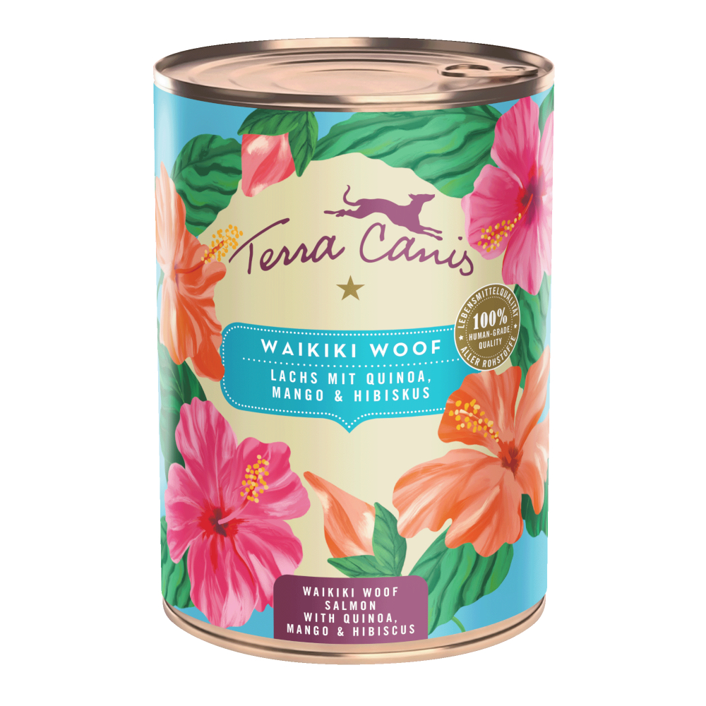 Sparpaket Terra Canis Menü Floralis 12 x 400 g - Waikiki Woof: Lachs von Terra Canis