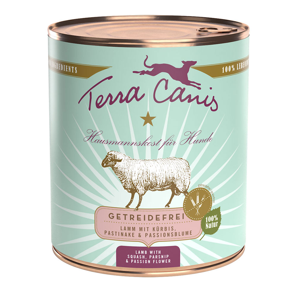 Sparpaket Terra Canis getreidefrei 12 x 800 g - Lamm mit Kürbis, Pastinake & Passionsblume von Terra Canis