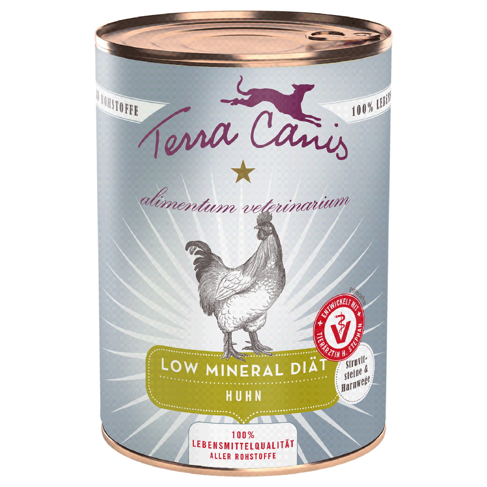 Terra Canis Alimentum Veterinarium Low Mineral Diät 6 x 400 g - Huhn von Terra Canis