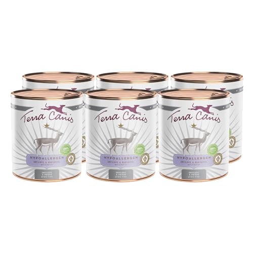 Terra Canis Antilope mit Kartoffel - Hypoallergen Nassfutter, 6x800g I Premium Hundefutter in 100% Lebensmittelqualität Aller Rohstoffe I Allergenarm, Getreide & glutenfrei von Terra Canis