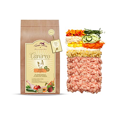 Terra Canis Huhn, Gemüse, Obst & Kokosmehl - Canireo Trockenfutter, 5kg I Premium Hundefutter in 100% Lebensmittelqualität aller Rohstoffe I 64% Frischfleisch, Getreide- & glutenfrei von Terra Canis