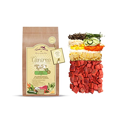 Terra Canis Rind, Gemüse, Obst & Kokosmehl - Canireo Trockenfutter, 2,5 I Premium Hundefutter in 100% Lebensmittelqualität aller Rohstoffe I 64% Frischfleisch, Getreide- & glutenfrei von Terra Canis