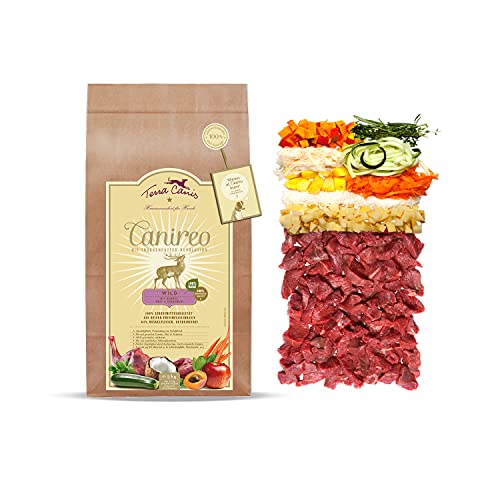 Terra Canis Wild, Gemüse, Obst & Kokosmehl - Canireo Trockenfutter, 5kg I Premium Hundefutter in 100% Lebensmittelqualität aller Rohstoffe I 64% Frischfleisch, Getreide- & glutenfrei von Terra Canis