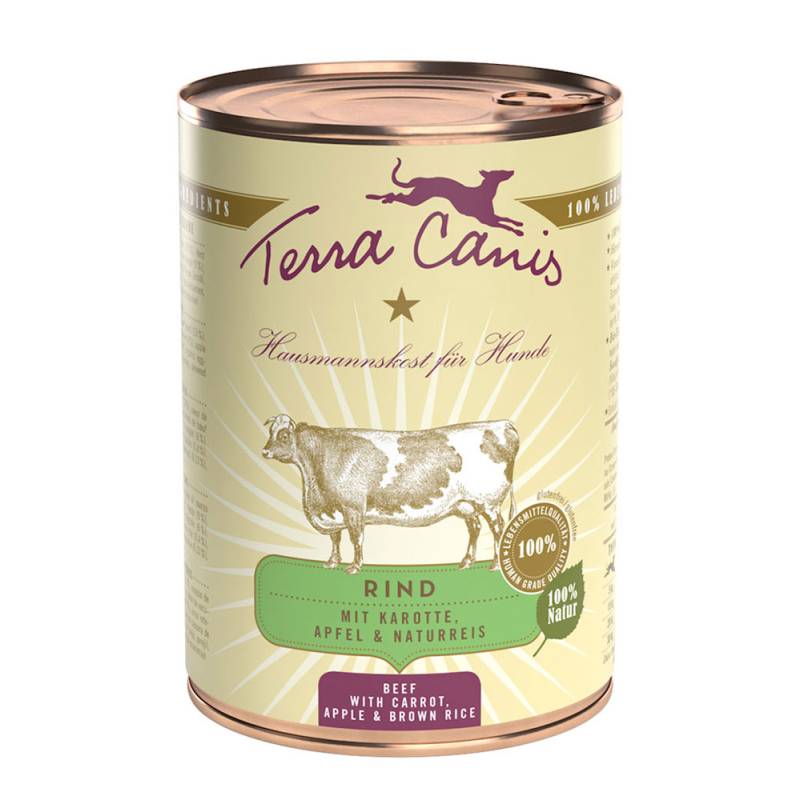 Terra Canis Classic 6 x 400 g - Rind mit Karotte, Apfel & Naturreis von Terra Canis