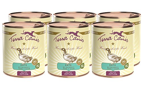 Terra Canis Classic Ente 800g Hundefutter, Hausmannskost für Hunde Größe 6 x 800g von Terra Canis