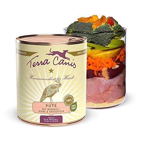 Terra Canis Pute, Brokkoli, Birne & Kartoffel - Classic Nassfutter, 800g I Premium Hundefutter in 100% Lebensmittelqualität aller Rohstoffe I Reichhaltig & gesund, allergen- & getreidearm, glutenfrei von Terra Canis