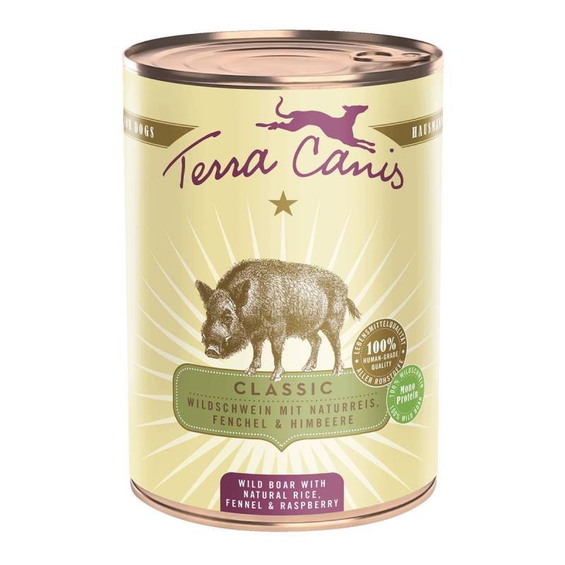 Terra Canis Classic Wildschwein, Reis, Fenchel & Himbeere 6x400g von Terra Canis