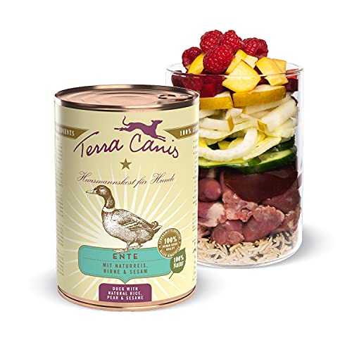 Terra Canis Ente, Naturreis, Rote Bete & Birne - Classic Nassfutter, 400g I Premium Hundefutter in 100% Lebensmittelqualität aller Rohstoffe I Reichhaltig & gesund, allergen- & getreidearm, glutenfrei von Terra Canis