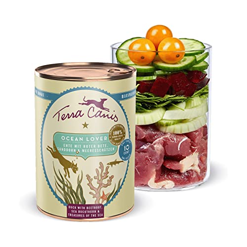 Terra Canis Ente, Rote Bete, Sanddorn & Meeresschätzen - Love The Planet, 400g I Ocean Lover Menü I Premium Hundefutter I Getreidefrei & leicht verdaulich von Terra Canis