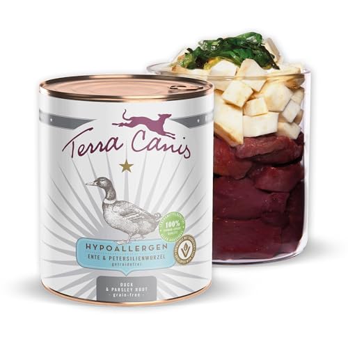 Terra Canis Ente mit Petersilienwurzel - Hypoallergen Nassfutter, 800g I Premium Hundefutter in 100% Lebensmittelqualität Aller Rohstoffe I Allergenarm, Getreide & glutenfrei von Terra Canis