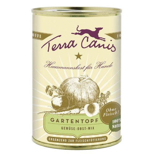 Terra Canis Gartentopf, Gemüse-Obst-Mix 12 x 400 g, Ergänzung Fleischfütterung von Terra Canis