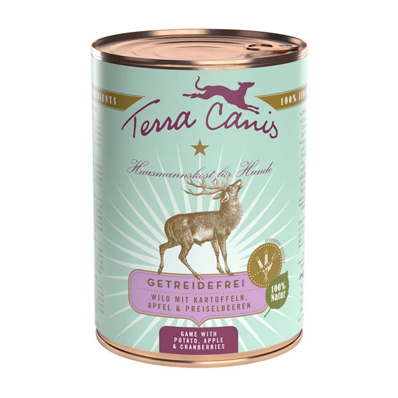 Terra Canis Getreidefrei 6 x 400 g - Wild mit Kartoffeln, Apfel & Preiselbeeren von Terra Canis