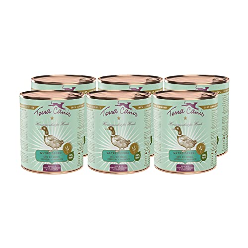 Terra Canis Ente, Kürbis & Erdbeere - Getreidefreies Nassfutter, 6x800g I Premium Hundefutter in 100% Lebensmittelqualität Aller Rohstoffe I Reichhaltig & gesund, allergenarm & glutenfrei von Terra Canis