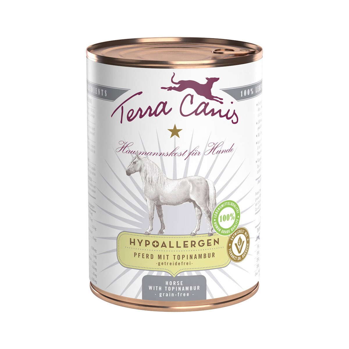 Terra Canis HYPOALLERGEN – Pferd mit Topinambur, getreidefrei 12x400g von Terra Canis