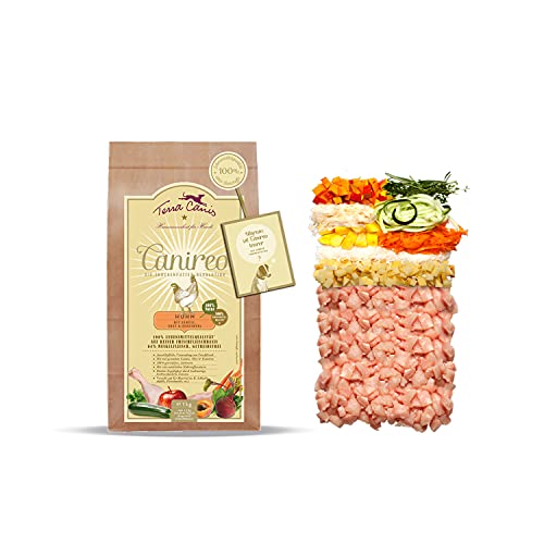 Terra Canis Huhn, Gemüse, Obst & Kokosmehl - Canireo Trockenfutter, 1kg I Premium Hundefutter in 100% Lebensmittelqualität Aller Rohstoffe I 64% Frischfleisch, Getreide- & glutenfrei von Terra Canis