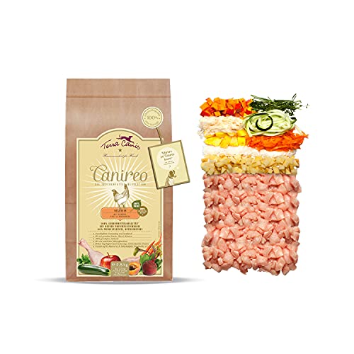 Terra Canis Huhn, Gemüse, Obst & Kokosmehl - Canireo Trockenfutter, 2,5kg I Premium Hundefutter in 100% Lebensmittelqualität Aller Rohstoffe I 64% Frischfleisch, Getreide- & glutenfrei von Terra Canis