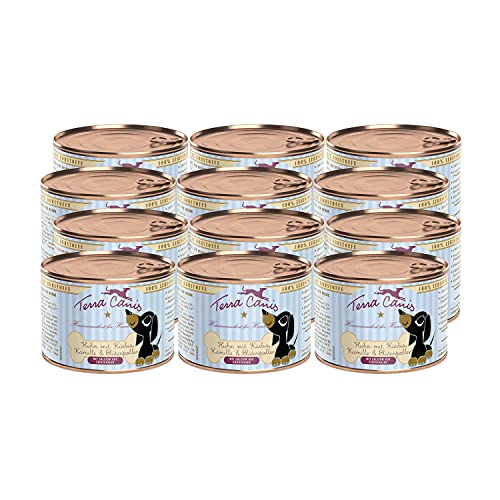 Terra Canis Huhn, Kürbis, Blütenpollen & Kamille - Welpen Nassfutter, 12x200g I Premium Hundefutter in 100% Lebensmittelqualität aller Rohstoffe I Reichhaltig & gesund I Getreide - & glutenfrei von Terra Canis