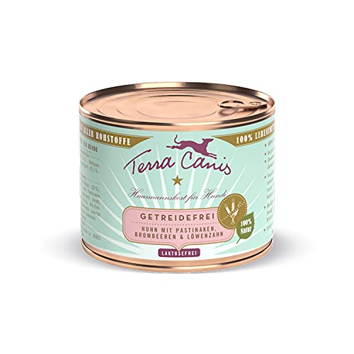 Terra Canis Huhn, Pastinake, Brombeere & Löwenzahn - Getreidefreies Nassfutter, 200g I Premium Hundefutter in 100% Lebensmittelqualität Aller Rohstoffe I Reichhaltig, gesund & glutenfrei von Terra Canis