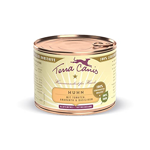 Terra Canis Huhn, Tomate, Amaranth & Basilikum - Classic Nassfutter, 200g I Premium Hundefutter in 100% Lebensmittelqualität Aller Rohstoffe I Reichhaltig & gesund, allergen- & getreidearm von Terra Canis