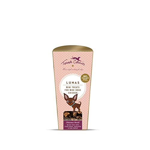 Terra Canis Huhn - Mini Treats Lunas, 100g I Premium Hundesnack speziell für Mini Hunde & Welpen in 100% Lebensmittelqualität Aller Rohstoffe I Getreidefrei von Terra Canis