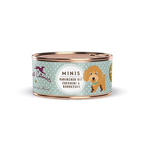 Terra Canis Kaninchen, Zucchini, Aprikose & Borretsch Mini-Hunde Nassfutter, 100g I Premium Hundefutter in 100% Lebensmittelqualität Aller Rohstoffe I Kalziumreich, gesund, Getreide & glutenfrei von Terra Canis