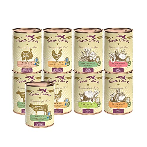 Terra Canis Kennenlernpaket L - 4x400g Gartentopf & 5x400g Metzgers Bestes I Premium Hundefutter in 100% Lebensmittelqualität Aller Rohstoffe von Terra Canis