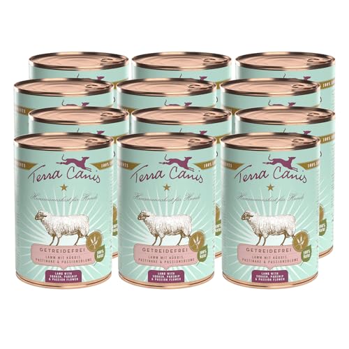 Terra Canis Lamm, Kürbis, Pastinake & Passionsblume - Getreidefreies Nassfutter, 12x400g I Premium Hundefutter in 100% Lebensmittelqualität Aller Rohstoffe I Reichhaltig, gesund & glutenfrei von Terra Canis