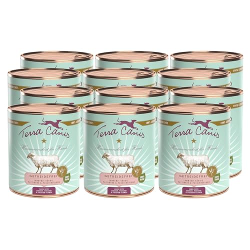 Terra Canis Lamm, Kürbis, Pastinake & Passionsblume - Getreidefreies Nassfutter, 12x800g I Premium Hundefutter in 100% Lebensmittelqualität Aller Rohstoffe I Reichhaltig, gesund & glutenfrei von Terra Canis