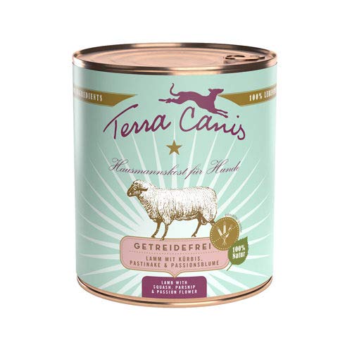 Terra Canis Lamm, Kürbis, Pastinake & Passionsblume - Getreidefreies Nassfutter, 800g I Premium Hundefutter in 100% Lebensmittelqualität Aller Rohstoffe I Reichhaltig, gesund & glutenfrei von Terra Canis