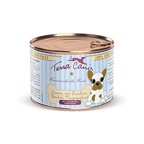 Terra Canis Lamm, Zucchini, Magerquark & Fenchel - Welpen Nassfutter, 200g I Premium Hundefutter in 100% Lebensmittelqualität Aller Rohstoffe I Reichhaltig & gesund I Getreide - & glutenfrei von Terra Canis