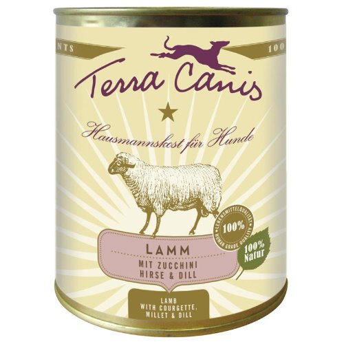 Terra Canis Classic Lamm mit Zucchini, Hirse und Dill, 6er Pack (6 x 800 g) von Terra Canis