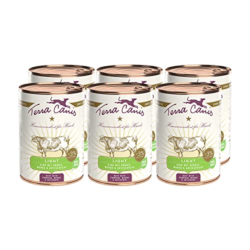 Terra Canis Rind, Kürbis & Mango - Light Nassfutter, 6x400g I Premium Hundefutter in 100% Lebensmittelqualität Aller Rohstoffe I Kalorien- & fettreduziert, Getreide- & glutenfrei von Terra Canis