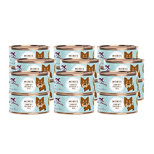 Terra Canis Lamm, Zucchini & Dill Mini-Hunde Nassfutter, 18x100g I Premium Hundefutter in 100% Lebensmittelqualität aller Rohstoffe I Kalziumreich, gesund, Getreide- & glutenfrei von Terra Canis