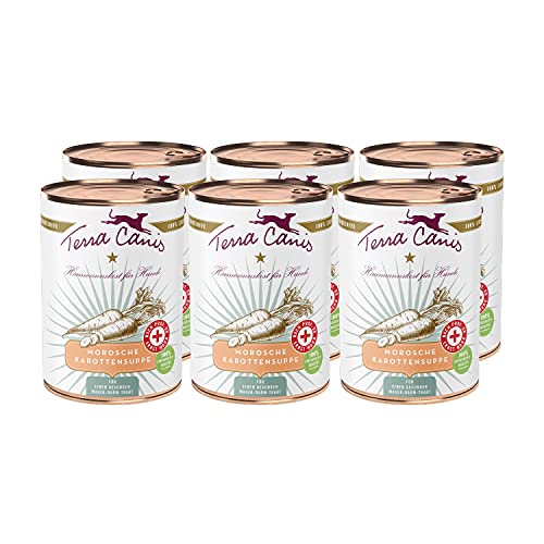 Terra Canis Morosche Karottensuppe - First Aid Magen-Darm-Schonkost, 6x400g I Schnelle Hilfe bei Durchfall in 100% Lebensmittelqualität Aller Rohstoffe I Allergenarm, Getreide - & glutenfrei von Terra Canis