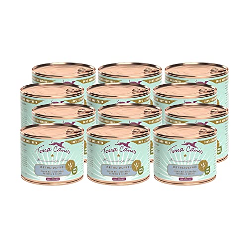 Terra Canis-Hundefutter nass getreidefrei 12x200 g, mit Pferd, Steckrübe, Fenchel & Salbei - Premium-Nassfutter für ausgewachsene Hunde mit Rohstoffen in 100% Lebensmittelqualität von Terra Canis