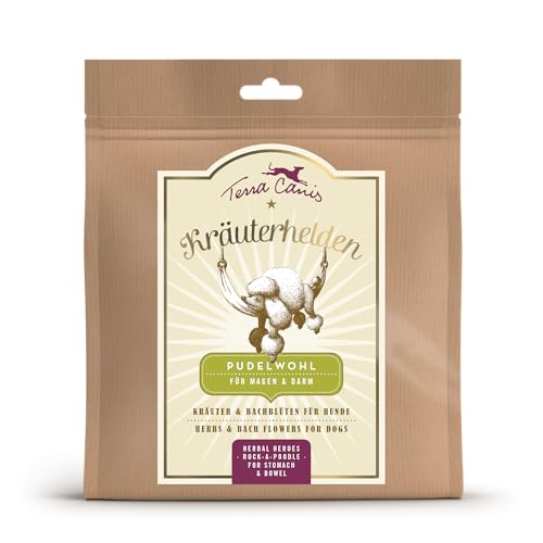 Terra Canis Pudelwohl für Magen & Darm - Kräuterhelden, 60g I Unterstützung mit der Kraft der Natur I Nahrungsergänzung mit Gesundheitskräutern & Bachblüten für Hunde von Terra Canis