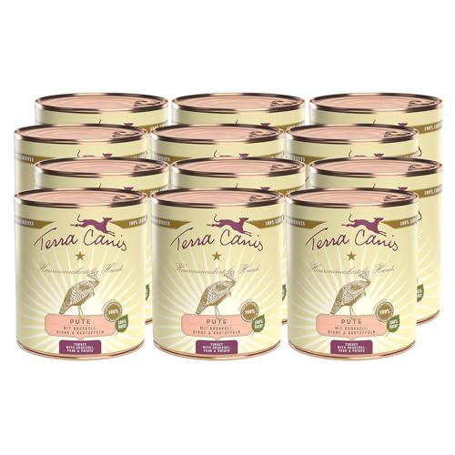 Terra Canis Pute, Brokkoli, Birne & Kartoffel - Classic Nassfutter, 12x800g I Premium Hundefutter in 100% Lebensmittelqualität Aller Rohstoffe I allergen- & getreidearm, glutenfrei von Terra Canis