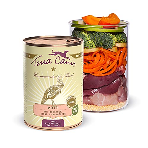 Terra Canis Pute, Brokkoli, Birne & Kartoffel - Classic Nassfutter, 400g I Premium Hundefutter in 100% Lebensmittelqualität Aller Rohstoffe I Reichhaltig & gesund, allergen- & getreidearm, glutenfrei von Terra Canis