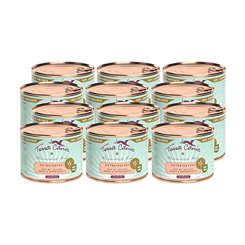 Terra Canis Pute, Sellerie, Kürbis & Brunnkresse - Getreidefreies Nassfutter, 12x200g I Premium Hundefutter in 100% Lebensmittelqualität Aller Rohstoffe I Reichhaltig, gesund & glutenfrei von Terra Canis