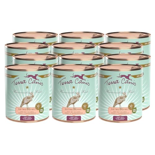 Terra Canis Pute, Sellerie, Kürbis & Brunnkresse - Getreidefreies Nassfutter, 12x800g I Premium Hundefutter in 100% Lebensmittelqualität Aller Rohstoffe I Reichhaltig, gesund & glutenfrei von Terra Canis