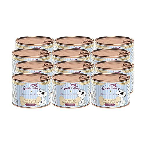 Terra Canis Rind, Apfel, Hagebutte & Karotte - Welpen Nassfutter, 12x200g I Premium Hundefutter in 100% Lebensmittelqualität aller Rohstoffe I Reichhaltig & gesund I Allergenarm & getreidefrei von Terra Canis