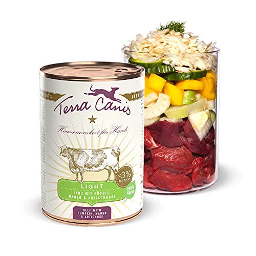 Terra Canis Rind, Kürbis & Mango - Light Nassfutter, 400g I Premium Hundefutter in 100% Lebensmittelqualität Aller Rohstoffe I Kalorien- & fettreduziert, Getreide- & glutenfrei von Terra Canis