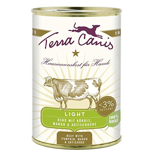 Terra Canis | Rind Light mit Kürbis, Mango und Artischocke |12 x 400 g von Terra Canis