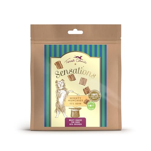 Terra Canis Sensations - Mighty Munchies 90g I Softe Textur und besonders schmackhaft I Premium Snack für Hunde in 100% Lebensmittelqualität Aller Rohstoffe I Getreidefrei & glutenfrei (Huhn) von Terra Canis