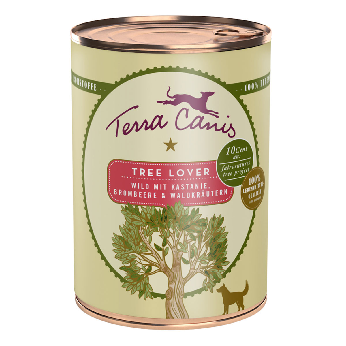 Terra Canis Tree Lover Wild Kastanie Brombeer & Waldkräutern 12x400g von Terra Canis