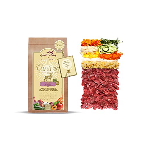 Terra Canis Wild, Gemüse, Obst & Kokosmehl - Canireo Trockenfutter, 1kg I Premium Hundefutter in 100% Lebensmittelqualität aller Rohstoffe I 64% Frischfleisch, Getreide- & glutenfrei von Terra Canis