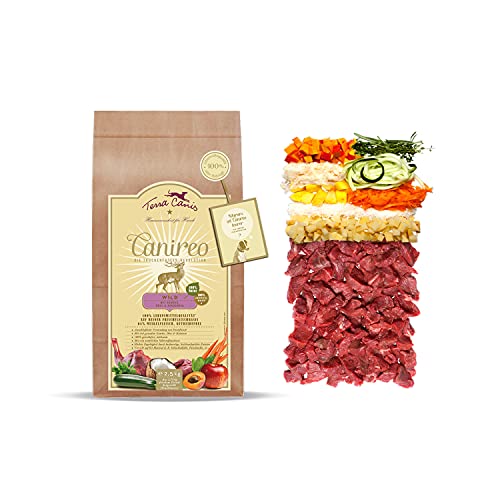 Terra Canis Wild, Gemüse, Obst & Kokosmehl - Canireo Trockenfutter, 2,5kg I Premium Hundefutter in 100% Lebensmittelqualität aller Rohstoffe I 64% Frischfleisch, Getreide- & glutenfrei von Terra Canis