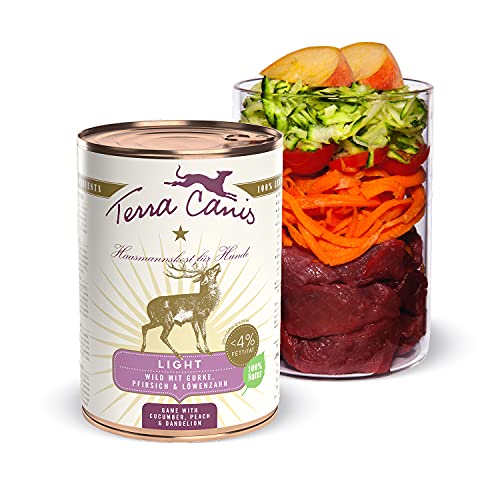 Terra Canis Wild, Gurke & Pfirsich - Light Nassfutter, 400g I Premium Hundefutter in 100% Lebensmittelqualität Aller Rohstoffe I Kalorien- & fettreduziert, Getreide- & glutenfrei von Terra Canis