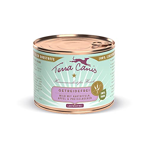 Terra Canis Wild, Kartoffel, Apfel & Preiselbeere - Getreidefreies Nassfutter, 200g I Premium Hundefutter in 100% Lebensmittelqualität Aller Rohstoffe I Reichhaltig & gesund, allergenarm & glutenfrei von Terra Canis