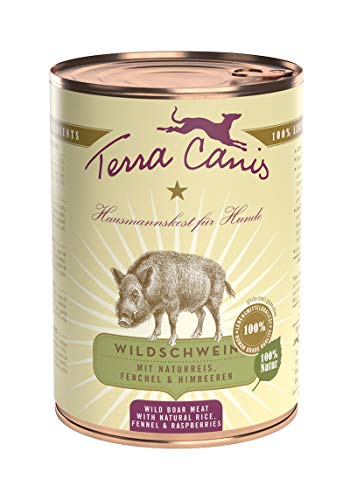 Terra Canis | Wildschwein mit Naturreis, Fenchel und Himbeere | Nassfutter | 400g von Terra Canis